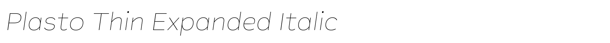 Plasto Thin Expanded Italic image